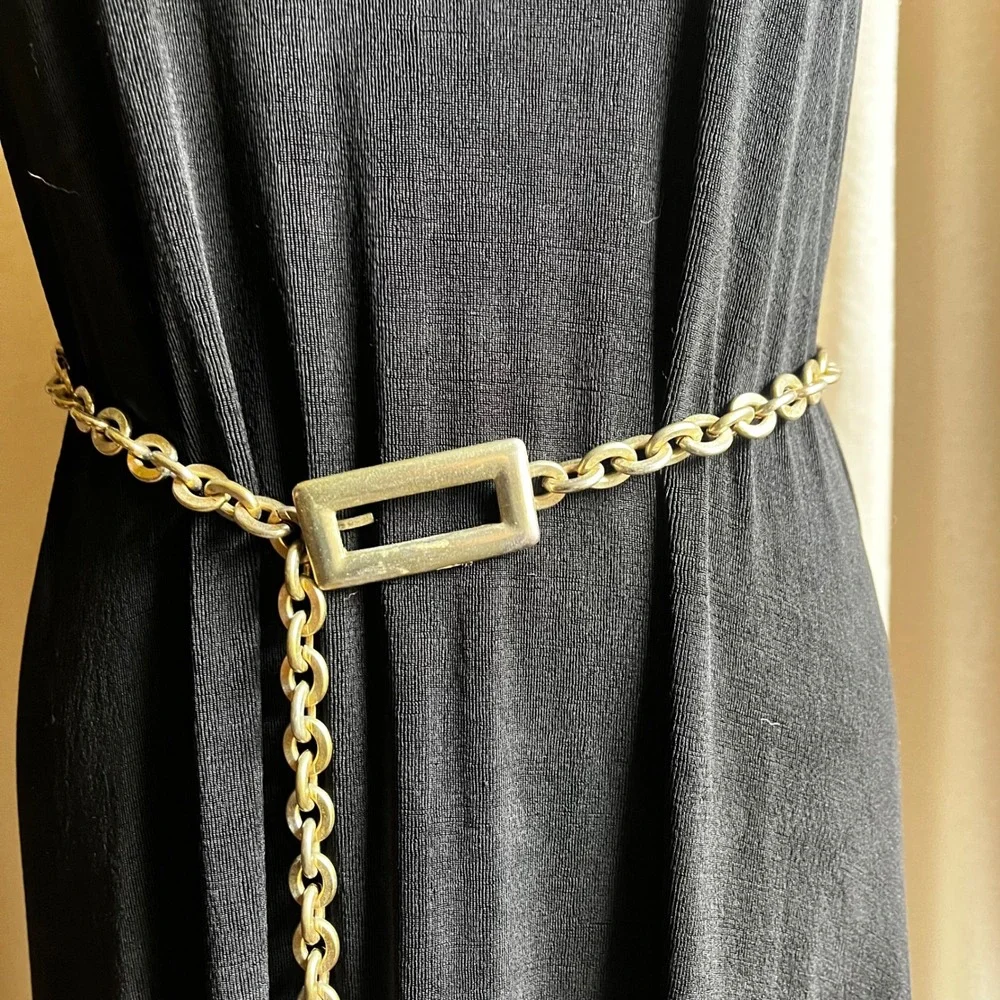 Vintage‎ Brutalist Chain Belt Necklace Convertible Statement Piece 40